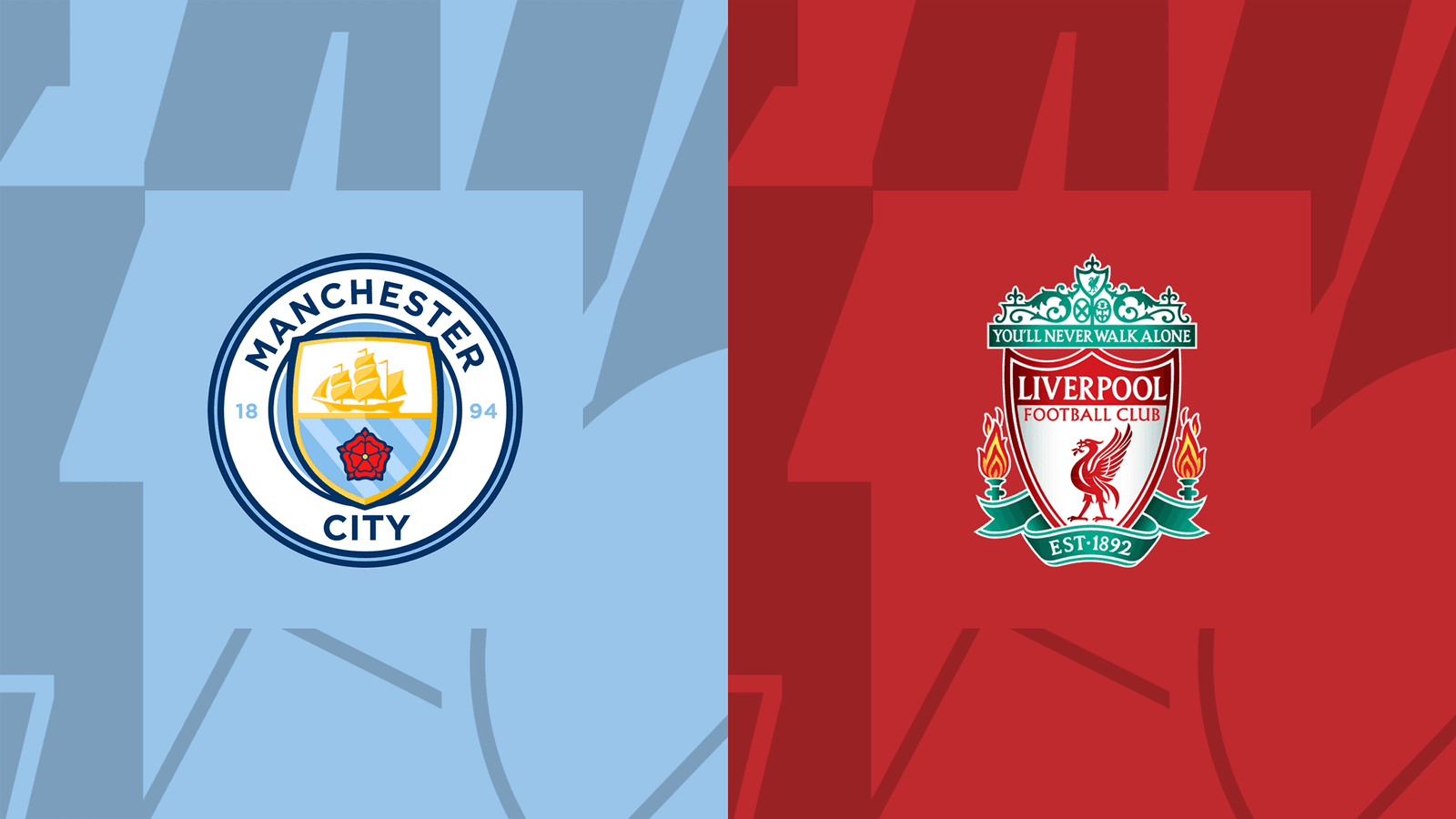 Man City and Liverpool badge